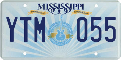 MS license plate YTM055