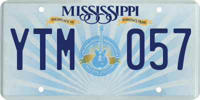 MS license plate YTM057