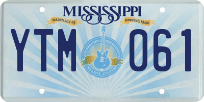 MS license plate YTM061