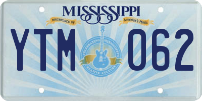 MS license plate YTM062