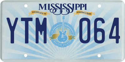 MS license plate YTM064