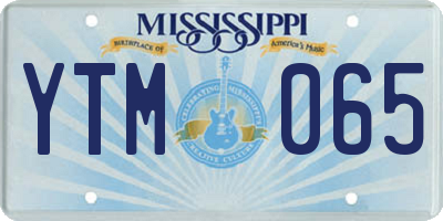MS license plate YTM065