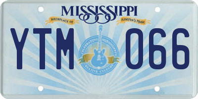 MS license plate YTM066