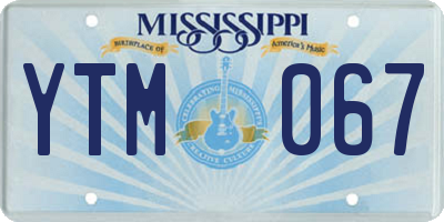 MS license plate YTM067