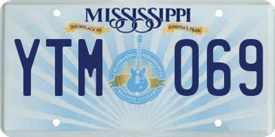 MS license plate YTM069