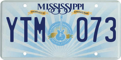 MS license plate YTM073