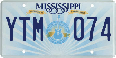 MS license plate YTM074