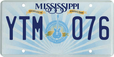 MS license plate YTM076