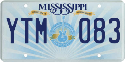 MS license plate YTM083