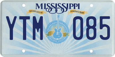 MS license plate YTM085