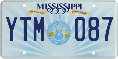 MS license plate YTM087