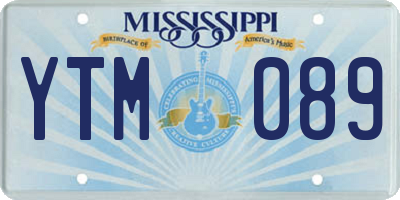 MS license plate YTM089