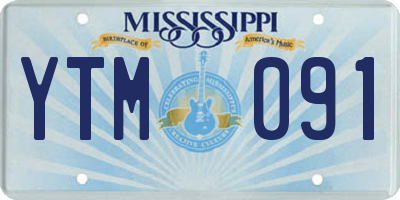 MS license plate YTM091