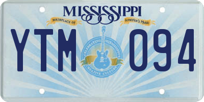 MS license plate YTM094