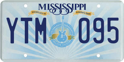 MS license plate YTM095