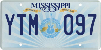 MS license plate YTM097