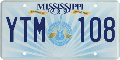 MS license plate YTM108