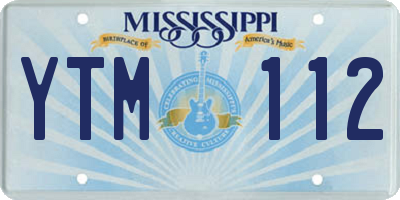 MS license plate YTM112