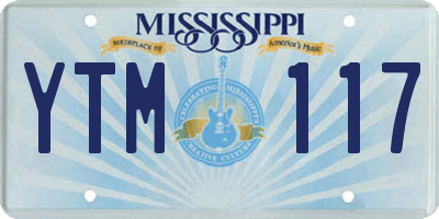 MS license plate YTM117