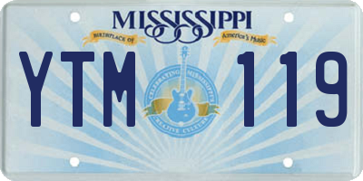 MS license plate YTM119