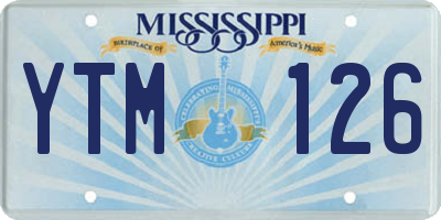 MS license plate YTM126