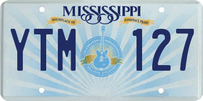 MS license plate YTM127