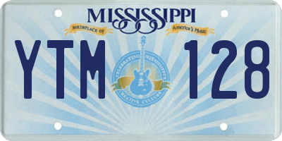 MS license plate YTM128