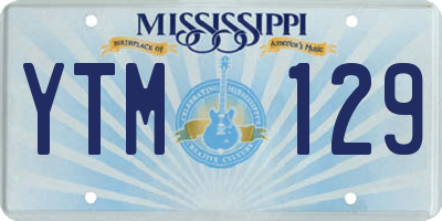 MS license plate YTM129