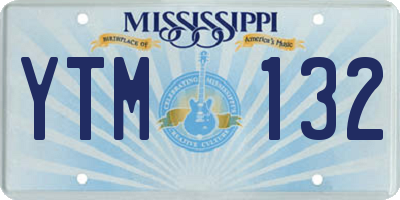 MS license plate YTM132