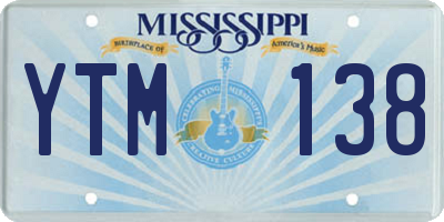 MS license plate YTM138