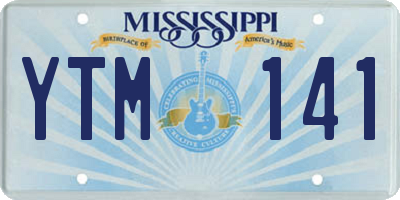 MS license plate YTM141