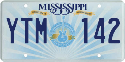 MS license plate YTM142