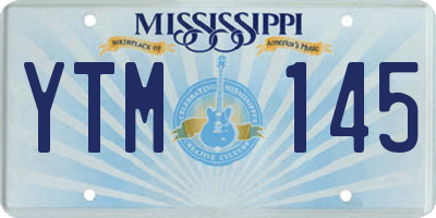 MS license plate YTM145