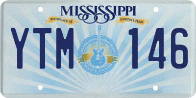 MS license plate YTM146