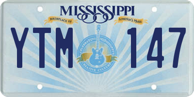 MS license plate YTM147