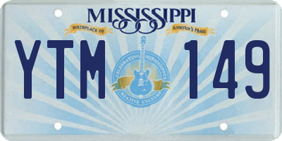 MS license plate YTM149