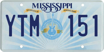 MS license plate YTM151