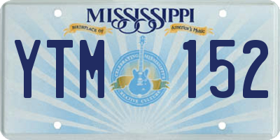 MS license plate YTM152