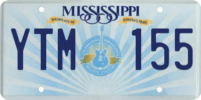MS license plate YTM155