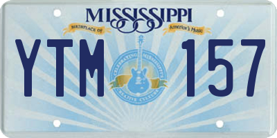 MS license plate YTM157