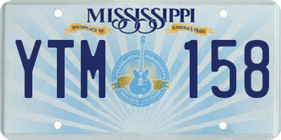 MS license plate YTM158