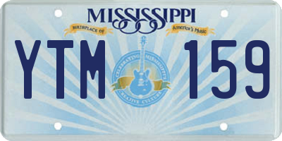 MS license plate YTM159