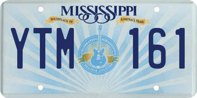 MS license plate YTM161