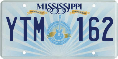 MS license plate YTM162