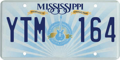MS license plate YTM164