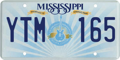 MS license plate YTM165