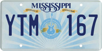 MS license plate YTM167