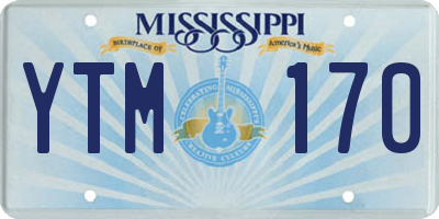 MS license plate YTM170