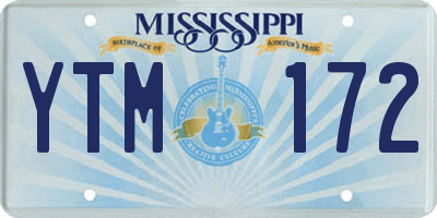MS license plate YTM172