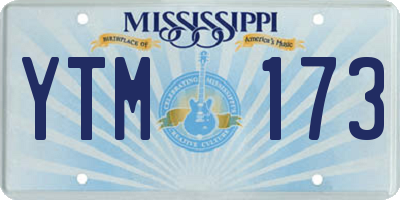 MS license plate YTM173